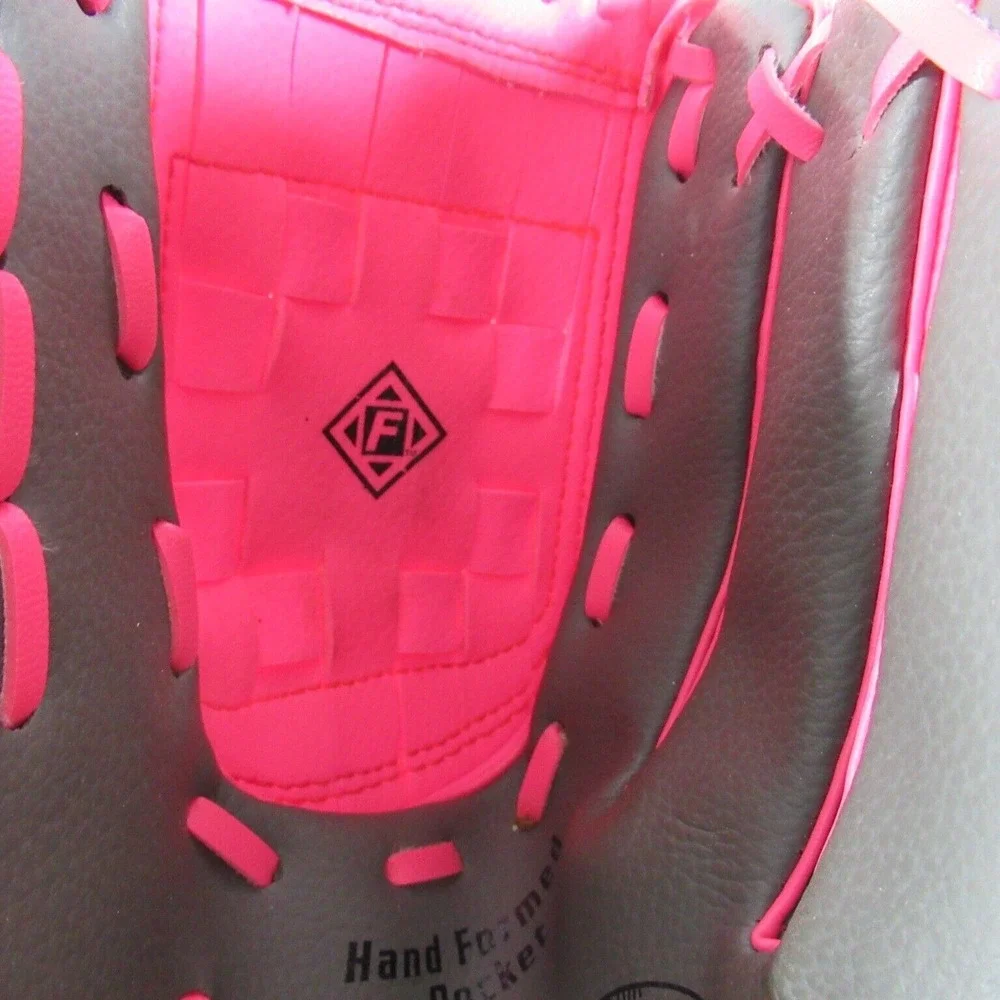 FRANKLIN Girls Pink Gray Contour‎ Fit Baseball Glove RTP 22700 Durabond LHG